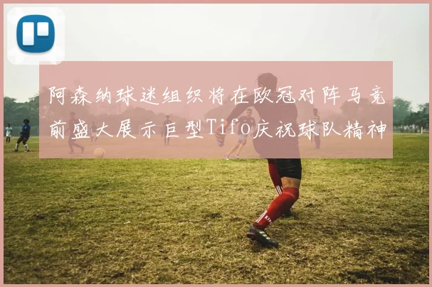 阿森纳球迷组织将在欧冠对阵马竞前盛大展示巨型Tifo庆祝球队精神